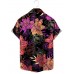 Men's Casual Lapel Floral Print Short Sleeve Shirt 39631015M