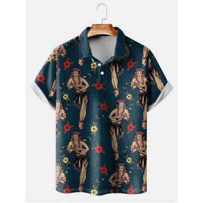 Hawaii Aloha Hula Girl POLO Shirt